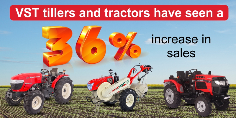 VST Tillers and Tractors Have Seen a 36 Percent Increase in Sales.