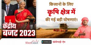 केंद्रीय बजट 2023 कृषि क्षेत्र: किसानों के लिए बजट में की गई बड़ी घोषणाएं।