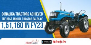 Sonalika tractor achieved the best annual tractor sales in FY23