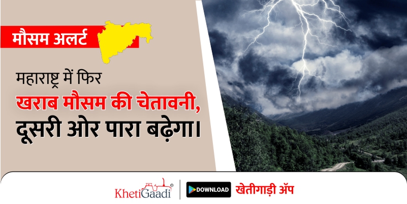 महाराष्ट्र में फिर खराब मौसम की चेतावनी, दूसरी ओर पारा बढ़ेगा।
