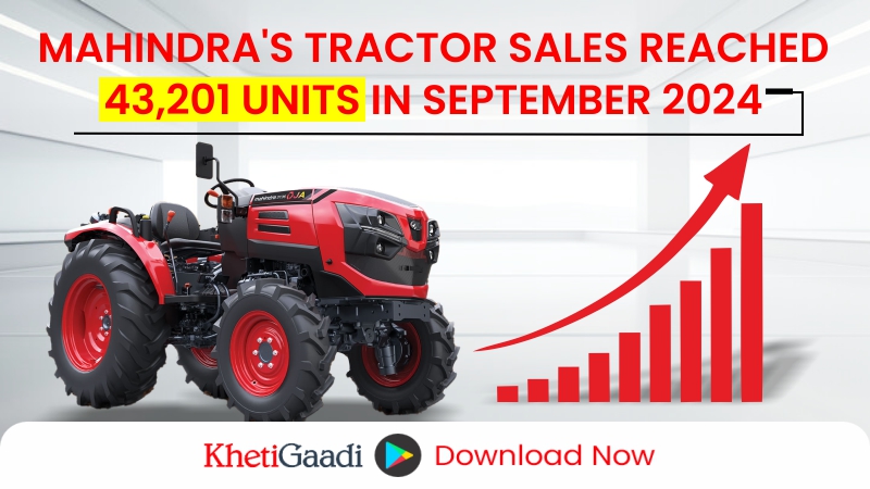 Mahindra’s tractor sales reached 43,201 units in September 2024, a 3% increase over the previous year.