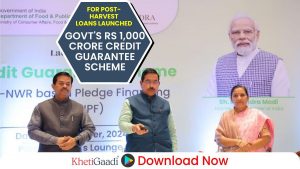 Rs 1,000 Crore Credit Guarantee Scheme To Help Farmers Access Post-Harvest Loans