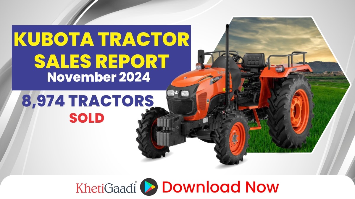 Escorts Kubota Tractor Sales Report November 2024: 8,974 Tractors Sold