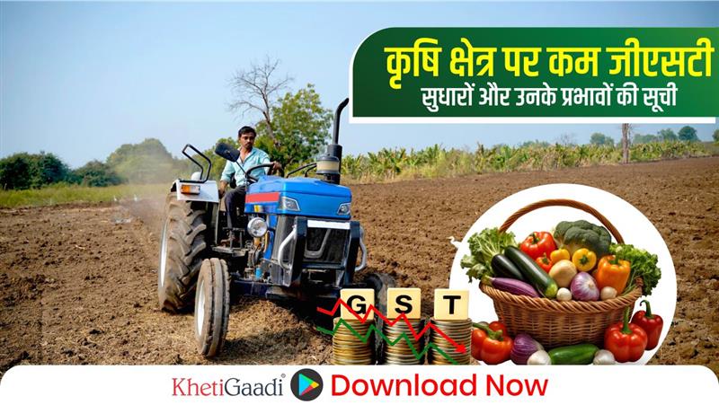 कृषि क्षेत्र पर कम जीएसटी सुधारों और उनके प्रभावों की सूची