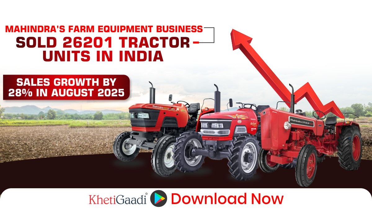 Mahindra’s Farm Equipment Business Sold 26201 Tractor Units in India. Sales Growth by 28% in August 2025