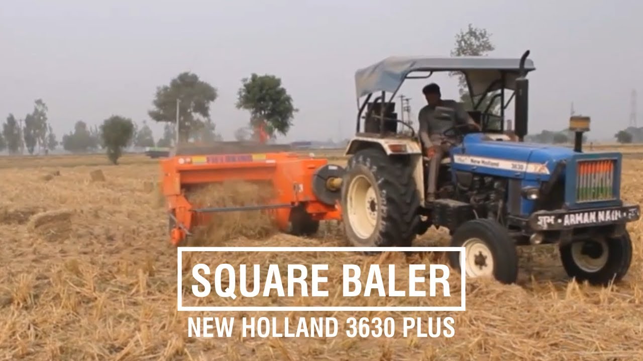 New Holland 3630 Tractor with Square Baler
